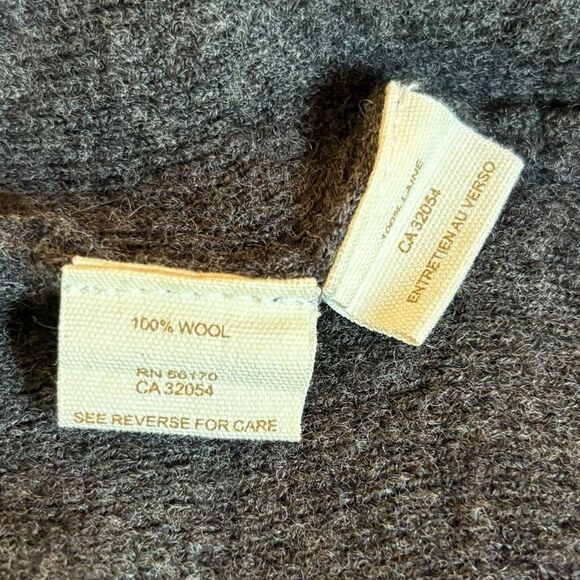 Free People Wool Mini Dress Ruffle Cuffs and Hem Scoop Neck Womens Large Gray - Picture 6 of 8